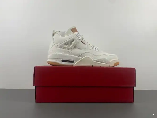 Bmlin Shoes Air Jordan 'White' 4 AO2571-100 x Levi's 0510